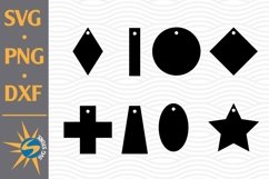 Basic Earring SVG, PNG, DXF Digital Files Include Product Image 1