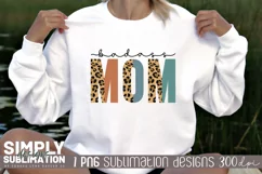 Badass Mom Sublimation Design | Png | Mom T-Shirt Designs Product Image 3
