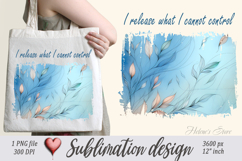 Pastel design with Inspiring quote tote bag sublimation png Product Image 1