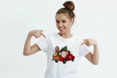 Merry christmas png christmas gnome red truck sublimation Product Image 2