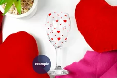Wine Glass Stemmed mockup Valentine's Day PSD JPG Full Wrap Product Image 4