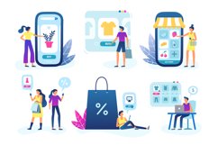 Online shop. Web store business, customer goods delivery ser Product Image 1