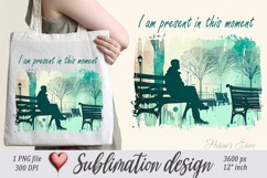 Pastel design with Inspiring quote tote bag sublimation png Product Image 1