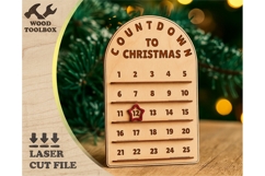 Advent Calendar SVG for Laser | Countdown to Christmas Wood Product Image 1