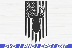 Distressed American Flag Deer Skull With Arrows Vinyl Sticker - For Truck Or Wall