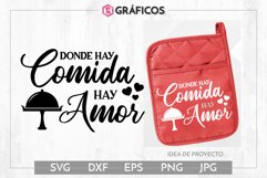 Donde hay comida hay amor SVG - Frases decoración cocina Product Image 1