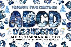Christmas Alphabet png clipart, christmas doodle letters Product Image 1
