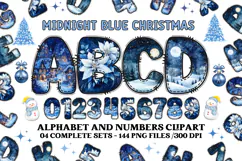 Christmas Alphabet png clipart, christmas doodle letters Product Image 1