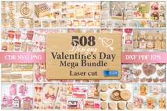 Valentine&#039;s Day Laser Cut Mega Bundle|Love Day SVG|Gift Idea Product Image 1