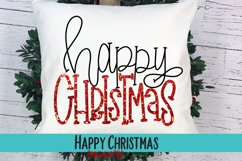 Happy Christmas Glitter Sublimation PNG Product Image 1