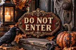Vintage Halloween Vintage PNG Clipart Signs 4 Product Image 2