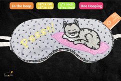 ITH - Sleeping Mask with cute Cat Embroidery - Embroidery Product Image 3