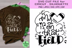My heart is on that field svg, football svg Product Image 1