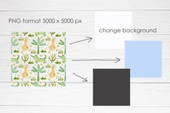 Watercolor African Animals Clipart. Seamless Patterns. Product Image 10