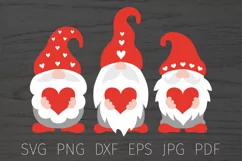 Valentine gnomes svg, gnome love, heart, valentines day svg Product Image 1