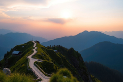 Mountain Grass With Road Background Product Image 1