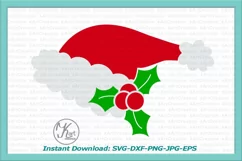 Santa hat svg, Santa hat monogram svg, Christmas svg clipart Product Image 2