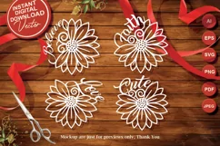 Papercut Sunflower with Believe, Love, Faith and Cute Text Product Image 6
