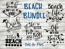 Beach SVG Bundle Beach Theme Sayings Quotes Cut File Product Image 1