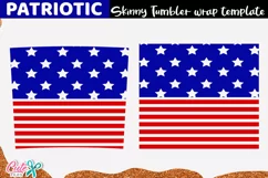 Patriotic sublimation 20 Oz. Skinny tumbler Product Image 2
