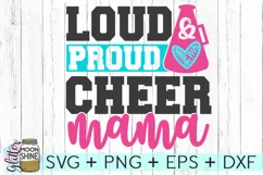 Loud Proud Cheer Mama SVG DXF PNG EPS Cutting Files Product Image 2