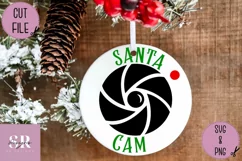 Santa cam svg| vinyl cutting |Christmas ornament svg Product Image 1