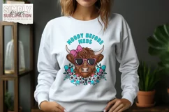 Moody Before Meds | Highland Cow Sublimation | Png Product Image 3