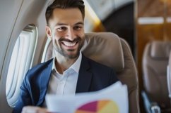 Businessman Traveling Background Wallpaper Product Image 1