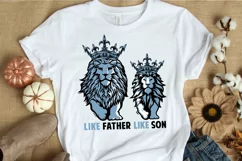 Fathers Day SVG PNG DXF EPS Like Father Like Son SVG Files Product Image 6