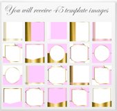 45 Blush Pink Gold Instagram Post Templates, Girly Instagram Product Image 2