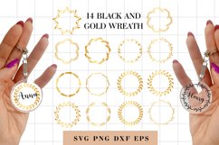 Keychain svg, Keychain patterns svg, Wreath monograms svg Product Image 1