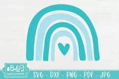 Cute Baby SVG - Rainbow with Heart - Newborn SVG Product Image 2