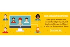 Social communication importance banner horizontal concept Product Image 1
