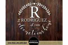 Monogram SVG, Family name SVG, Family svg, Last name svg Product Image 1
