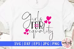 Girls for equality - Women Empowerment EPS SVG DXF PNG Product Image 1
