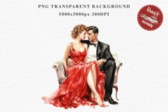 50s Christmas Couple Lady Clipart Retro Men Women Pin Up Art Image Watercolor Transparent Print illustration sublimation creepy printable digital watercolor Pink Pin Up christmas couple, Retro Women clipart, xmas Lady, house wife Girl art 