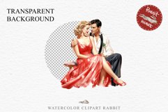 50s Christmas Couple Lady Clipart Retro Men Women Pin Up Art Image Watercolor Transparent Print illustration sublimation creepy printable digital watercolor Pink Pin Up christmas couple, Retro Women clipart, xmas Lady, house wife Girl art 