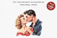 50s Christmas Couple Lady Clipart Retro Men Women Pin Up Art Image Watercolor Transparent Print illustration sublimation creepy printable digital watercolor Pink Pin Up christmas couple, Retro Women clipart, xmas Lady, house wife Girl art 