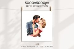 50s Christmas Couple Lady Clipart Retro Men Women Pin Up Art Image Watercolor Transparent Print illustration sublimation creepy printable digital watercolor Pink Pin Up christmas couple, Retro Women clipart, xmas Lady, house wife Girl art 