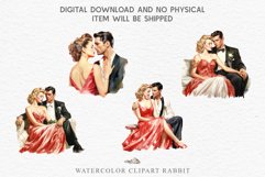 50s Christmas Couple Lady Clipart Retro Men Women Pin Up Art Image Watercolor Transparent Print illustration sublimation creepy printable digital watercolor Pink Pin Up christmas couple, Retro Women clipart, xmas Lady, house wife Girl art 