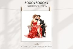 50s Christmas Couple Lady Clipart Retro Men Women Pin Up Art Image Watercolor Transparent Print illustration sublimation creepy printable digital watercolor Pink Pin Up christmas couple, Retro Women clipart, xmas Lady, house wife Girl art 