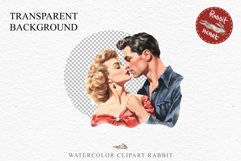 50s Christmas Couple Lady Clipart Retro Men Women Pin Up Art Image Watercolor Transparent Print illustration sublimation creepy printable digital watercolor Pink Pin Up christmas couple, Retro Women clipart, xmas Lady, house wife Girl art 