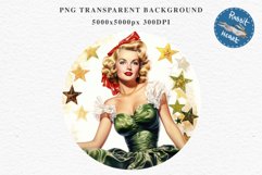 50s Christmas Lady Clipart Retro House Wife Women PNG Pin Up Girl Art Image Watercolor Transparent Print illustration sublimation creepy printable digital watercolor Pink Pin Up christmas Lady, Retro Women clipart, xmas character house wife Girl art 
