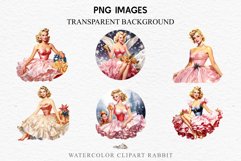 watercolor Pink Pin Up christmas Lady, Retro Women clipart, xmas character house wife Girl art 50s Christmas Lady Clipart Retro House Wife Women PNG Pin Up Girl Art Image Watercolor Transparent Print illustration sublimation creepy printable digital