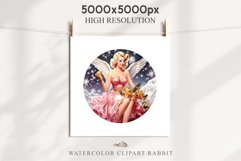 50s Christmas Lady Clipart Retro House Wife Women PNG Pin Up Girl Art Image Watercolor Transparent Print illustration sublimation creepy printable digital watercolor Pink Pin Up christmas Lady, Retro Women clipart, xmas character house wife Girl art 