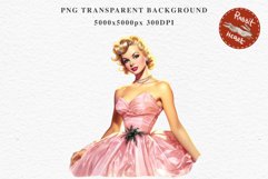 50s Christmas Lady Clipart Retro House Wife Women PNG Pin Up Girl Art Image Watercolor Transparent Print illustration sublimation creepy printable digital watercolor Pink Pin Up christmas Lady, Retro Women clipart, xmas character house wife Girl art 
