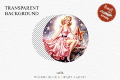50s Christmas Lady Clipart Retro House Wife Women PNG Pin Up Girl Art Image Watercolor Transparent Print illustration sublimation creepy printable digital watercolor Pink Pin Up christmas Lady, Retro Women clipart, xmas character house wife Girl art 