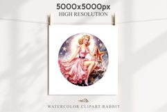 50s Christmas Lady Clipart Retro House Wife Women PNG Pin Up Girl Art Image Watercolor Transparent Print illustration sublimation creepy printable digital watercolor Pink Pin Up christmas Lady, Retro Women clipart, xmas character house wife Girl art 