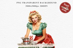 50s Christmas Lady Clipart Retro House Wife Women PNG Pin Up Girl Art Image Watercolor Transparent Print illustration sublimation creepy printable digital  watercolor Pink Pin Up christmas Lady, Retro Women clipart, xmas character house wife Girl art 
