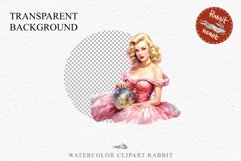 50s Christmas Lady Clipart Retro House Wife Women PNG Pin Up Girl Art Image Watercolor Transparent Print illustration sublimation creepy printable digital watercolor Pink Pin Up christmas Lady, Retro Women clipart, xmas character house wife Girl art 